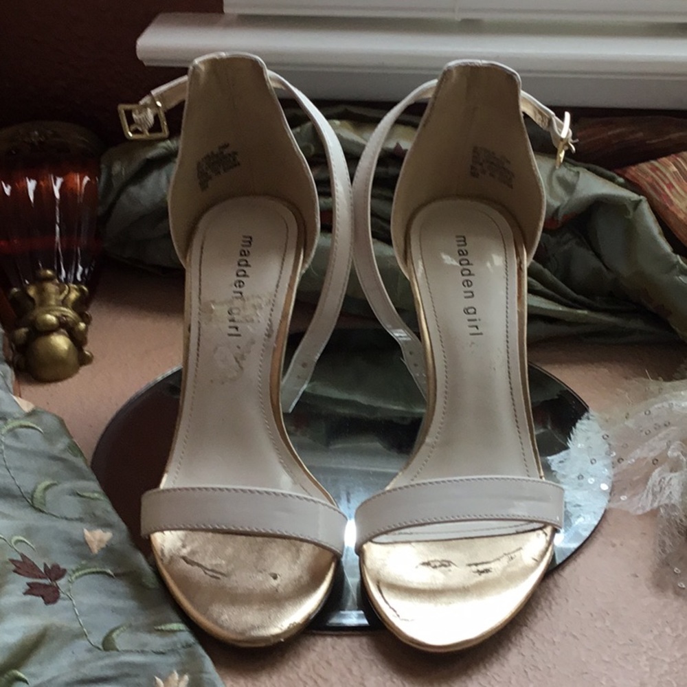 White platform sandals